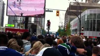 Go Canucks Go Vancouver Downtown Crowd Chant