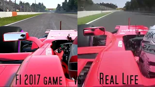 F1 2017 game vs REAL LIFE - Sebastian Vettel Takes 50th Pole - 2017 Mexico