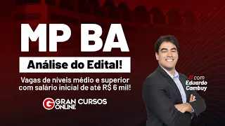 Concurso MP BA: Análise do Edital! Vagas de níveis médio e superior com salário de até R$ 6 mil!