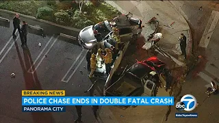 2 killed in Panorama City when chase involving stolen truck ends in violent crash