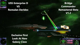 USS Enterprise D VS Romulan Deridex Warbird | Star Trek Bridge Commander Remastered |