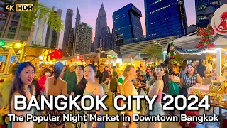 🇹🇭 4K HDR | The Best Night Market in Downtown Bangkok 2024 - Jodd Fairs Rama 9