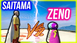 GTA 5 -Saitama (One Punch Man) vs Zeno SUPERHERO BATTLE
