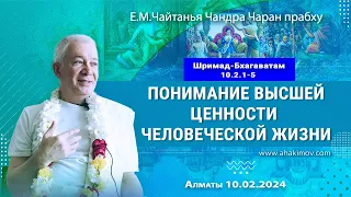 10/02/2024, ШБ 10.2.1-5, Понимание высшей ценности человеческой жизни - Чайтанья Чандра Чаран Прабху