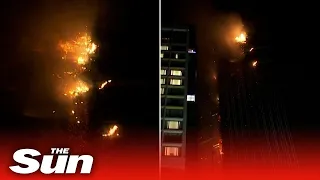 Fire breaks out in Hong Kong skyscraper construction site