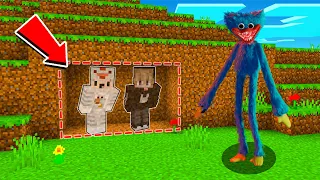 MONSTER HUGGY WUGGY VS PERSEMBUNYIAN PALING AMAN DI MINECRAFT!!