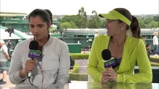 Martina Hingis and Sania Mirza visit the Live @ Wimbledon studio