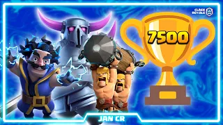 7500 TROPHIES WITHOUT THE NEW CARDS WITH CLASSIC PEKKA BRIDGE SPAM DECK - CLASH ROYALE