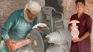 How This Experience Craftsman Make Decorative Lamp From Himalayan Salt Stone || Lamp Making Ideas