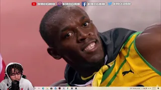 Usain Bolt's Triple-Triple: The Ultimate Gold Medal Compilation REACTION