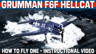 F6F HELLCAT: How To Fly One. Original Upscaled Instructional Manual | HD Video