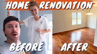 WHOLE HOUSE RENOVATION in 1.5 MONTHS | BEFORE and AFTER | 2 Rental Units | Our first DIY Project