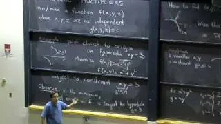 Lec 13: Lagrange multipliers | MIT 18.02 Multivariable Calculus, Fall 2007