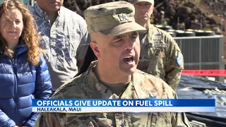 Military officials give update on fuel spill on Maui