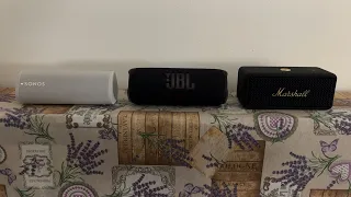 Sonos Roam vs JBL Flip 6 vs Marshall Emberton II