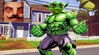 Hello Neighbor - My New Neighbor Yoda Hulk Act 2 Random Gameplay Walkthrough