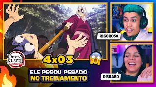 O TREINAMENTO PESADO DO UZUI | Demon Slayer 4x03 🇧🇷 | [Casal Jounin React] 🔥