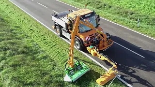 MULAG Grünpflegekopf ECO 1200 an Frontkombination MKM 700 Unimog - Ecological Mowing Head