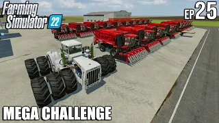 Harvesting the BIGGEST FIELD in FS22 + 20 HARVESTERS | MEGA Challenge | Farming Simulator 22 | #25