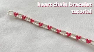 Friendship bracelet heart DIY | heart chain bracelet | How to make easy friendship bracelet|diy gift