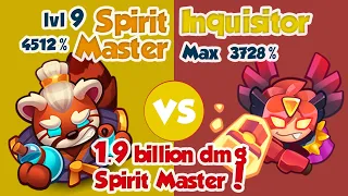 1.9 billion dmg by Level 9 Spirit Master vs Max Inquisitor but Virus is OP PVP | Rush Royale