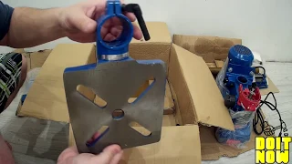 Drilling machine: Unpacking, assembly, demonstration