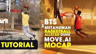 Move.ai Tutorial & BTS Mocap of MetaHuman Basketball Dunk | Unreal Engine 5.1  Markerless  MOCAP