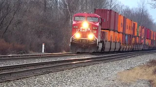 CSX Train Giants Meet M367 M368. Cool CPKC Train With DPU Alright. NS Van Train. Another DPU + More!