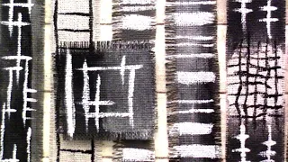 Intuitive Mark Making on Painted Scraps of Burlap~Mark Making Series #6