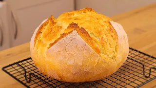 My grandmother used to bake rural bread like this. An old recipe for bread. baking bread