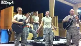 Deployed Troops cover Adele "Rolling in the Deep"