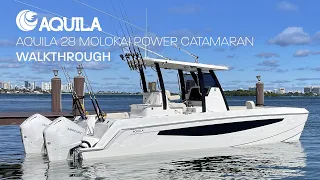 Aquila 28 Molokai Power Catamaran | Full In-Depth Walkthrough