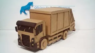 cardboard garbage truck