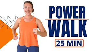 25 Min Power CARDIO WALKING Workout for Weight Loss – Knee Friendly Exercises