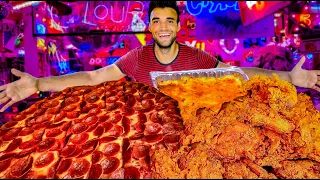 Living on World’s #1 Rated Pizza, Pasta & Fried Foods for 100 Hours!