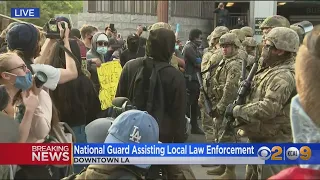 Protesters, National Guard Troops Face To Face In Tense Moments In Downtown LA