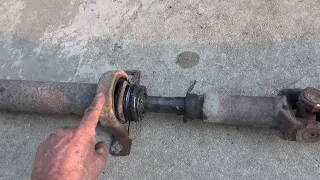 Replacing carrier bearing and u joints on a pickup. Part 1