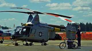 Kaman HH-43 Huskie Walkaround and Flight (Olympic Airshow—2018)