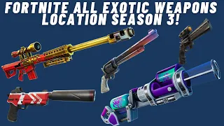 Fortnite All NPC Locations selling Exotic Weapons Season 3 Chapter 3!