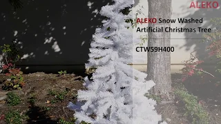 ALEKO Snow Washed Artificial Indoor Christmas Holiday Tree