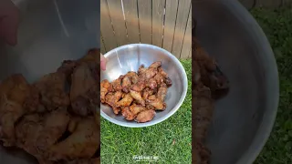 Smoked Double Fried Wings Recipe | Over The Fire Cooking by Derek Wolf