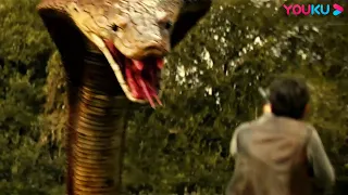 King cobra sweeps humans with its tail and eats them alive! | Jurassic Revival | YOUKU MONSTER MOVIE