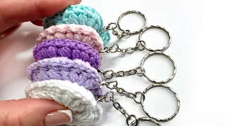 Cute gifts for your loved ones 💕 Crochet heart keychain made from leftover yarn