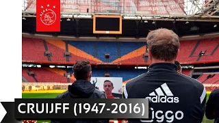 Bergkamp en A-selectie bewijzen Johan Cruijff laatste eer