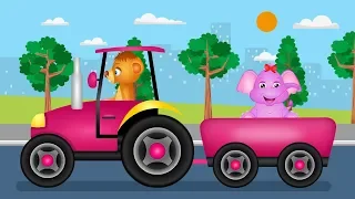 Tractor in the countryside - Fairy tale for a child