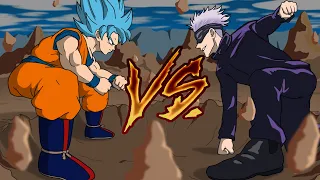 Satoru Gojo vs Goku - Animação (Parte 1)