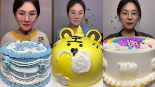 ASMR Eating Most Delicious Creamy Cake 🍰 ( soft chewy sounds ) 크림 케이크 먹방  MUKBANG Satisfying