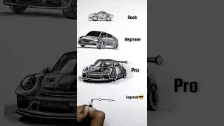 how to draw car #shorts #drawing #art #realistic #porsche