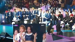 Fancam SEVENTEEN, MONSTA X, PRISTIN reaction to TWICE @ MAMA in Japan