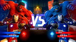RedHulk & IronMan Vs Blue Hulk & Blue IronMan (Very Hard)AI Marvel